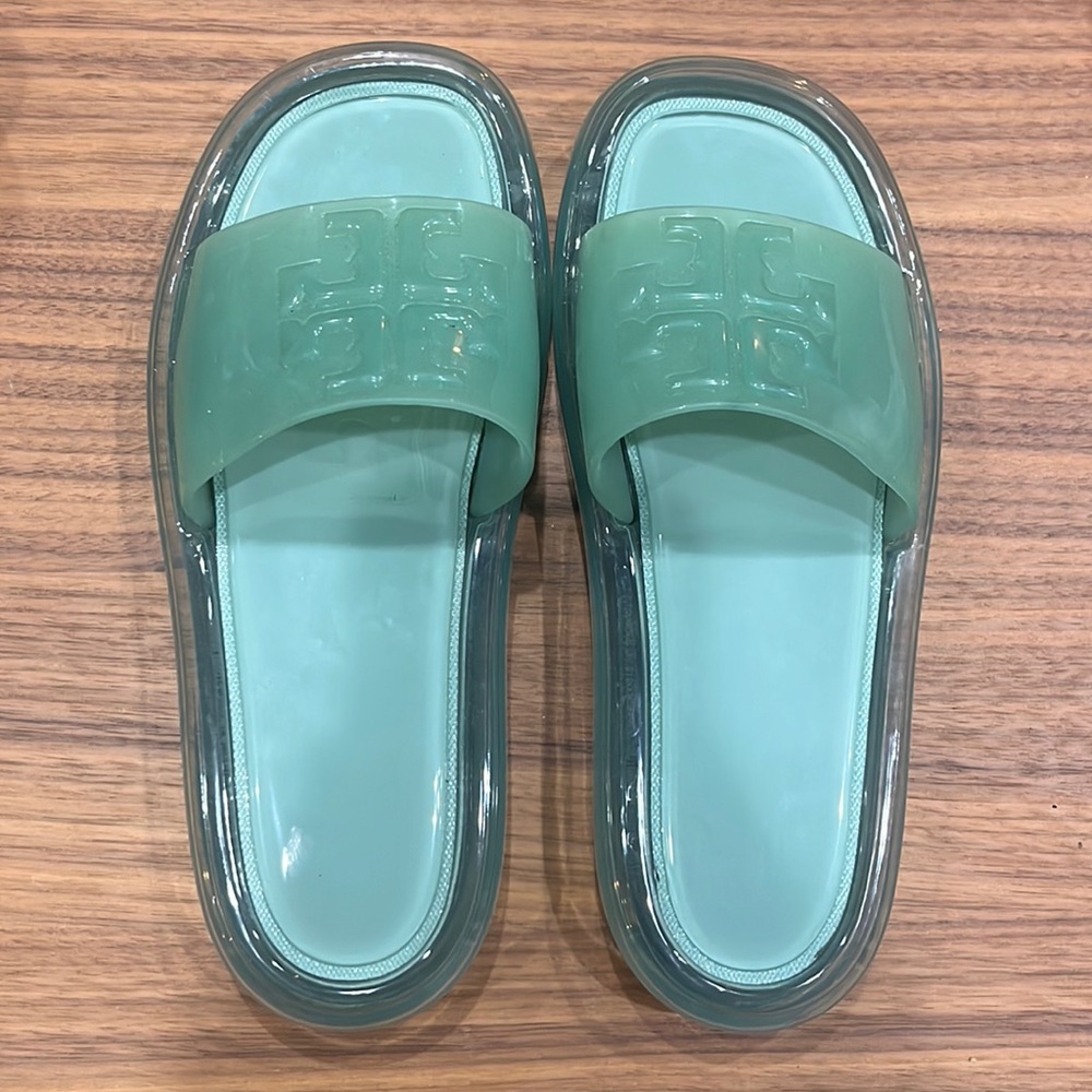 Green Tory Burch slippers